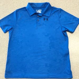Boys Under Armour Textured Polo Shirt YXL